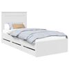vidaXL Bed Frame with Drawer White 75 x 190 cm Engineer Wood