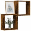 vidaXL Wall Cube Shelves 2 pcs Smoked Oak 30x15x30 cm