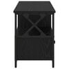 vidaXL TV Cabinet Black Oak 90 x 33 x 45 cm Engineered Wood and Steel