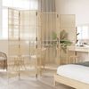 vidaXL Room Divider 6 Panels Beige Poly Rattan