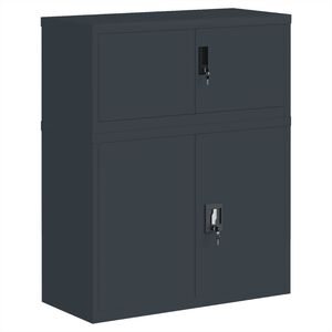 vidaXL File Cabinet Anthracite 90x40x110 cm Steel