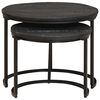vidaXL Nesting Coffee Tables 2 pcs Black Solid Mango Wood and Steel