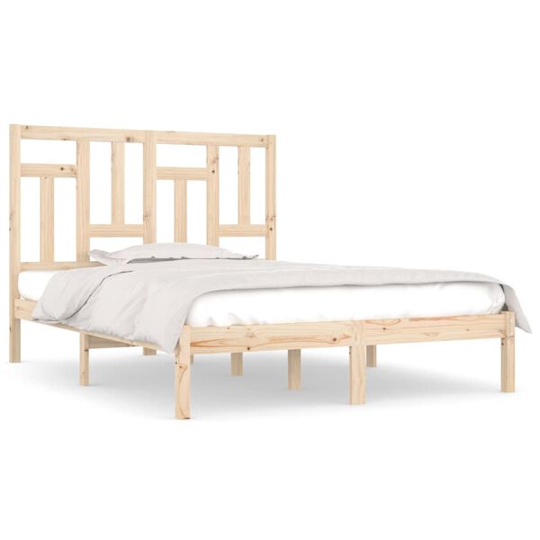 vidaXL Bed Frame without Mattress 140x200 cm Solid Wood Pine