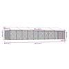 vidaXL Dog Cage with Roof and Door Grey 10x2x2 m Galvanised Steel
