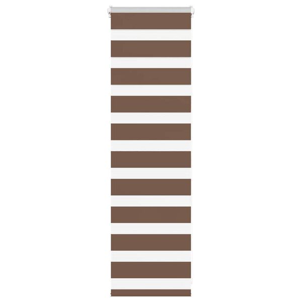 vidaXL Zebra Blind Brown 45x100 cm Fabric Width 40.9 cm Polyester