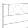 vidaXL Metal Bed Frame without Mattress with Footboard White 90x200cm