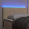 vidaXL Headboard with LED Strip Lights Adjustable Cream 80 cm Fabric