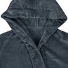 vidaXL Bathrobe Hoodie Navy Blue L Flannel