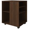 vidaXL Rolling Cabinet Brown Oak 60x53x72 cm Engineered Wood