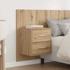 vidaXL Headboard with Cabinet 3 pcs Artisan Oak Engineered Wood
