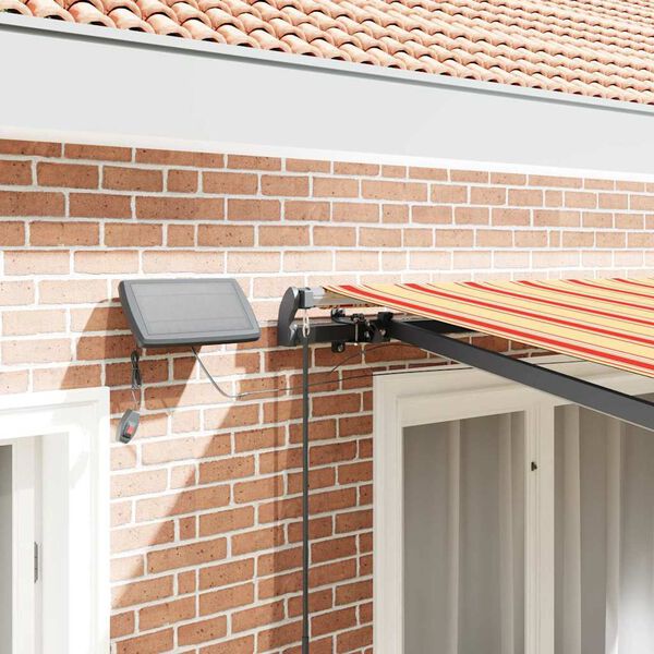 vidaXL Retractable Awning Manual Yellow and Orange 300 x 250 cm Fabric