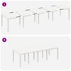 vidaXL Garden Dining Set 11 pcs White Polypropylene