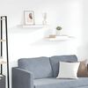 vidaXL Floating Wall Shelves 2 pcs Oak and White 60x23.5x3.8 cm MDF