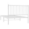 vidaXL Metal Bed Frame without Mattress with Headboard White 100x190cm