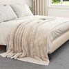 vidaXL Throw Blanket Beige 150 x 200 cm Fleece