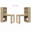 vidaXL Desk with Shelf Sonoma Oak 122 x 67 x 145 cm Engineered Wood