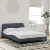 vidaXL Bed Frame "Dover" Dark Grey 135x190 cm Double Velvet