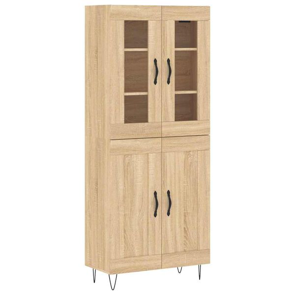 vidaXL Highboard Sonoma Oak 69.5x34x180 cm Engineered Wood