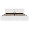 vidaXL Hydraulic Storage Bed Frame without Mattress with LED White 160x200cm