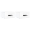 vidaXL Wall-mounted Bedside Cabinets 2 pcs High Gloss White 35x35x20 cm