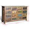 vidaXL Reclaimed Cabinet Solid Wood Antique-style with 16 Drawers