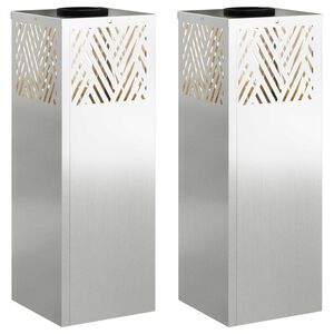vidaXL Solar LED Pathway Light 2 pcs Warm White 18 x 18 x 50 cm
