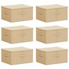 vidaXL Storage Box 6 pcs Non-woven fabric 43 x 34 x 23 cm 33.6 L Cream