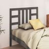 vidaXL Bed Headboard Grey 106x4x100 cm Solid Wood Pine