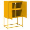 vidaXL Highboard Mustard Yellow 68.5x38.5x107 cm Steel