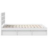 vidaXL Bed Frame with Headboard White 140 x 200 cm Solid Pine Wood