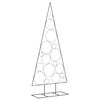 vidaXL Metal Christmas Tree for Decoration Black 180 cm