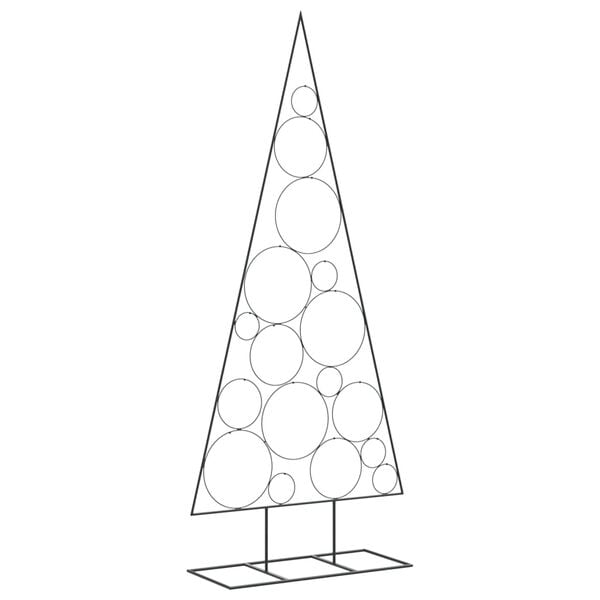 vidaXL Metal Christmas Tree for Decoration Black 180 cm