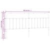 vidaXL Metal Replace Headboard White 200 cm