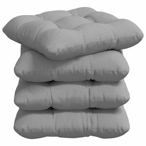 vidaXL Seat Cushions 4 pcs Cloud Grey 40 x 40 x 12 cm Fabric