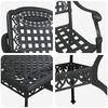 vidaXL Garden Dining Set 5 pcs Black Aluminium