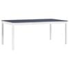 vidaXL Dining Table | White and Grey | Pinewood | Large | Durable | Dining Table