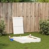 vidaXL Sandpit with Cover White 111x111x19.5 cm Solid Wood Pine