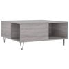 vidaXL Coffee Table Grey Sonoma 80x80x36.5 cm Engineered Wood