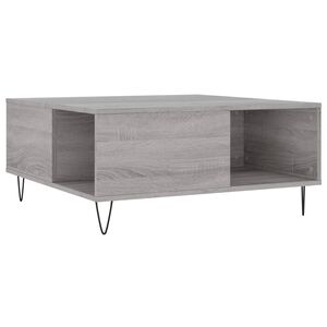 vidaXL Coffee Table Grey Sonoma 80x80x36.5 cm Engineered Wood
