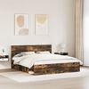 vidaXL Bed Frame Smoked Oak 180 x 200 cm Engineered wood