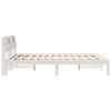 vidaXL Bed Frame with Headboard White 120 x 190 cm Solid Pine Wood