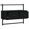 vidaXL TV Cabinet Wall-mounted Black 60.5x30x51 cm Engineered Wood