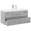 vidaXL 2 Piece Bathroom Furniture Set Concrete Grey Engineered Wood