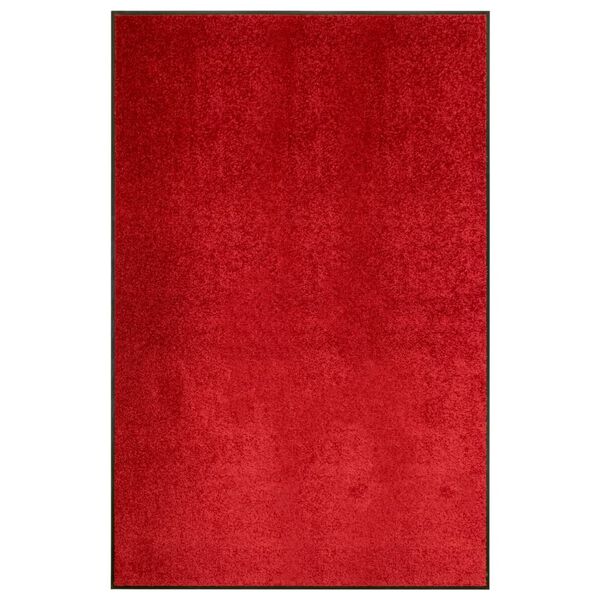 vidaXL Doormat Washable Red 120x180 cm