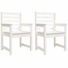 vidaXL Garden Chairs 2 pcs White 60x48x91 cm Solid Wood Pine