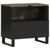 vidaXL Sink Cabinet Black 62x33x58 cm Solid Wood Mango