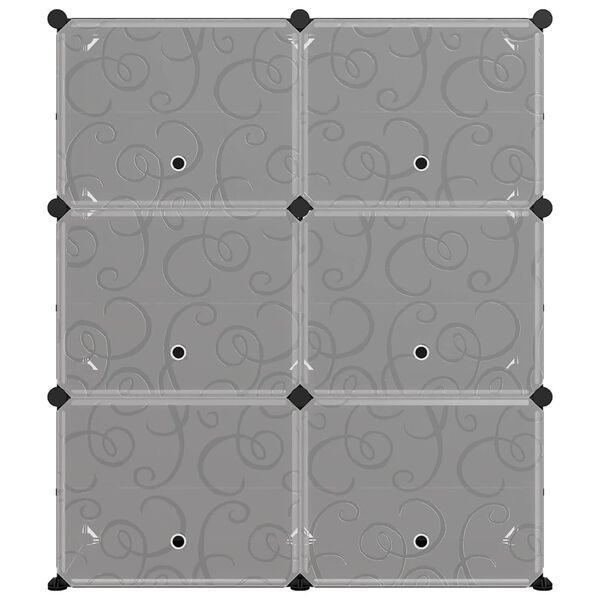 vidaXL Shoe Rack Black 84.5x31x93.5 cm PP