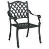 vidaXL Garden Table Set 3 pcs Black Cast Aluminium