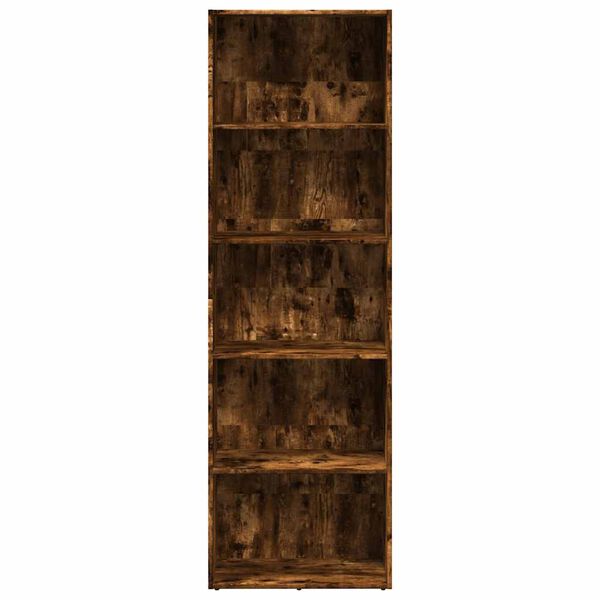 vidaXL Bookcase Smoked Oak 60x30x189 cm Engineered Wood