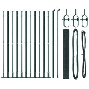 vidaXL Welded Wire Fence with Concrete Base 25 x 1.2 m Green Mesh